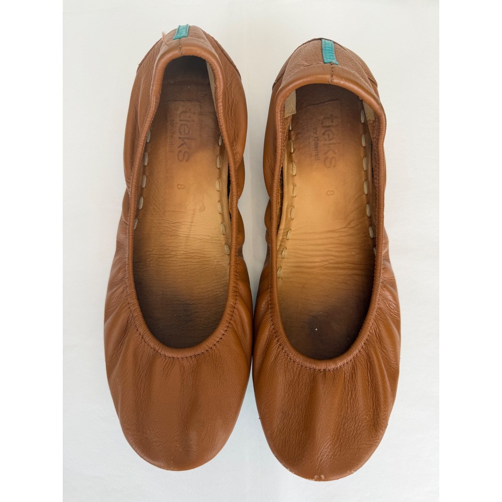 Tieks by Gavrieli Foldable Leather Ballet Flats Size 8 Chestnut Brown Classic